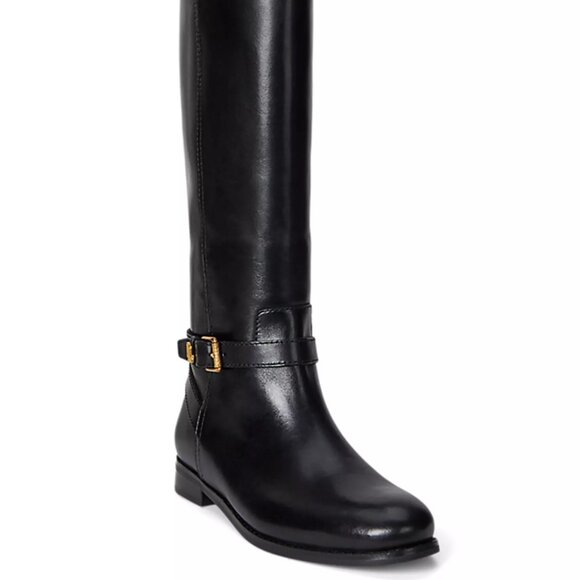 Lauren Ralph Lauren “Brooke II” Burnished Leather Tall Boots – Women’s Size 7 - Picture 1 of 3
